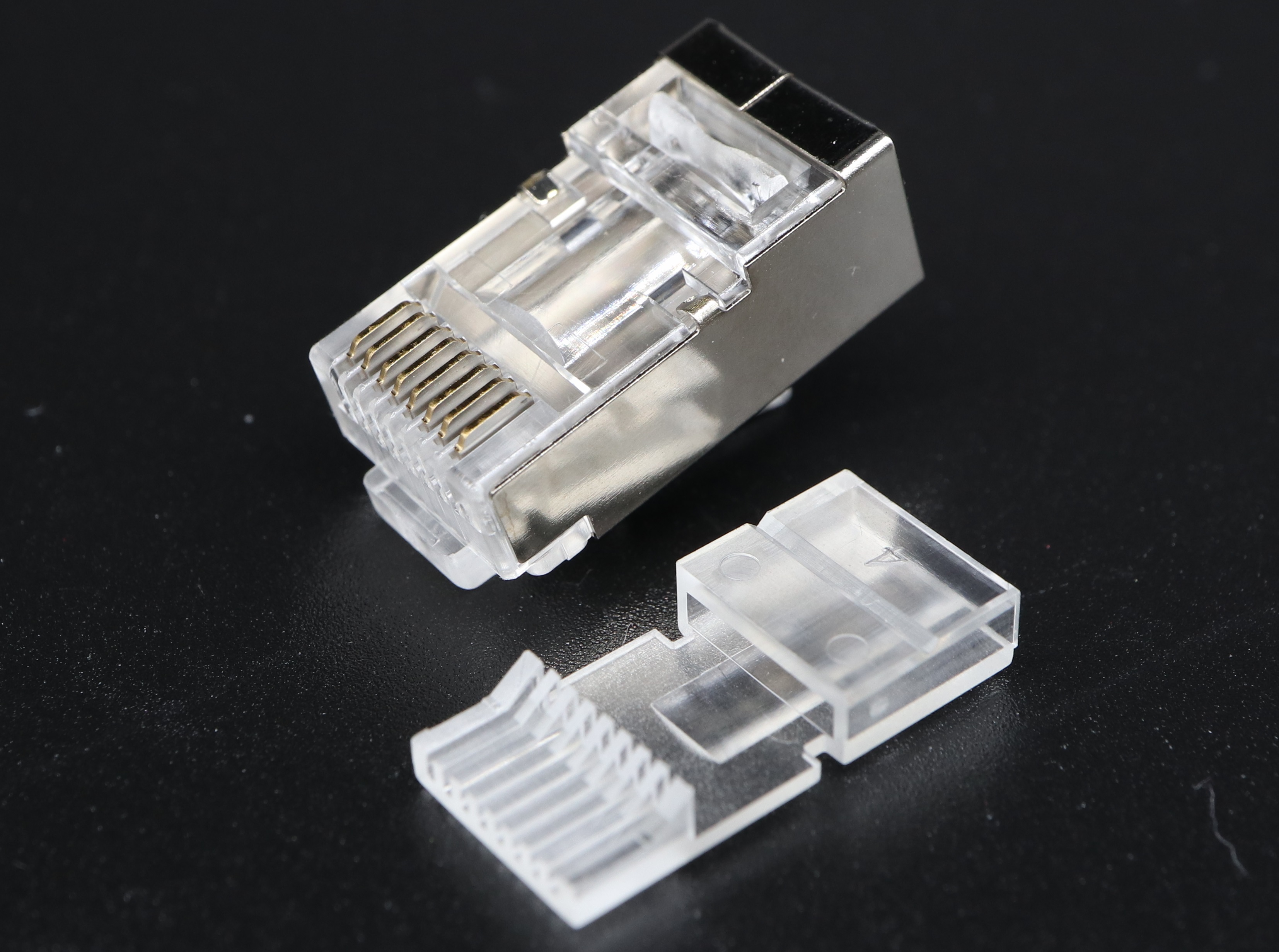 C6 8P8C-F-RV STP-0.45mm Flat Cable RJ45 Modular Plug